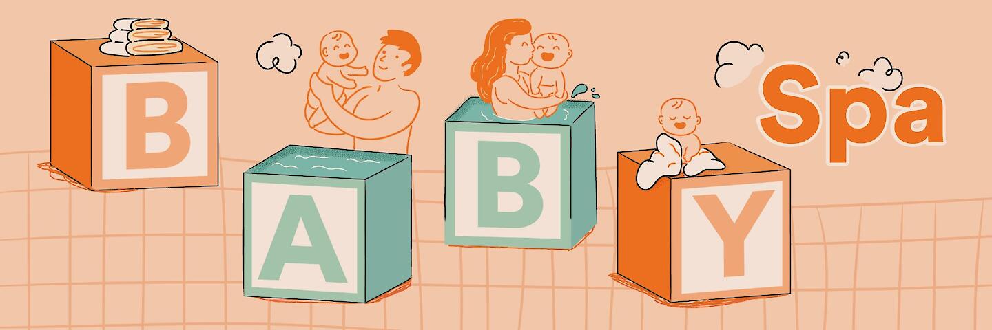 Veranstaltungsgrafik für das Baby-Spa