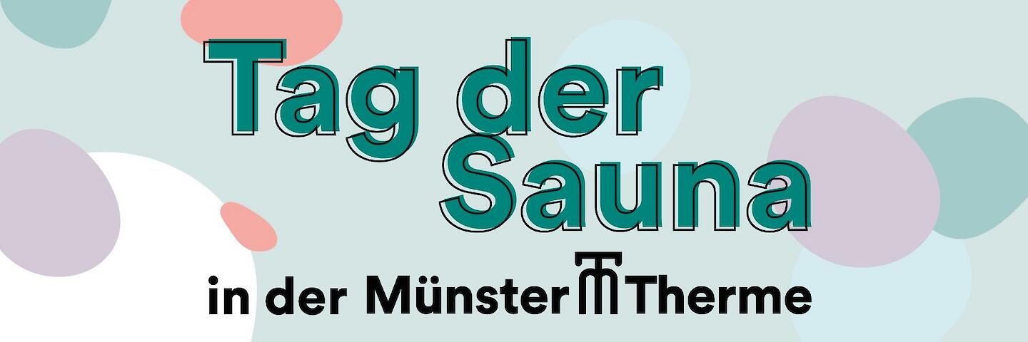 Veranstaltungsgrafik für den Tag der Sauna in der Münster-Therme
