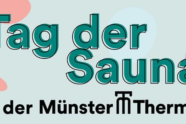 Veranstaltungsgrafik für den Tag der Sauna in der Münster-Therme