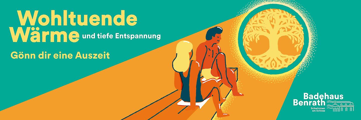 Grafik zur Infrarotkabine im Badehaus Benrath