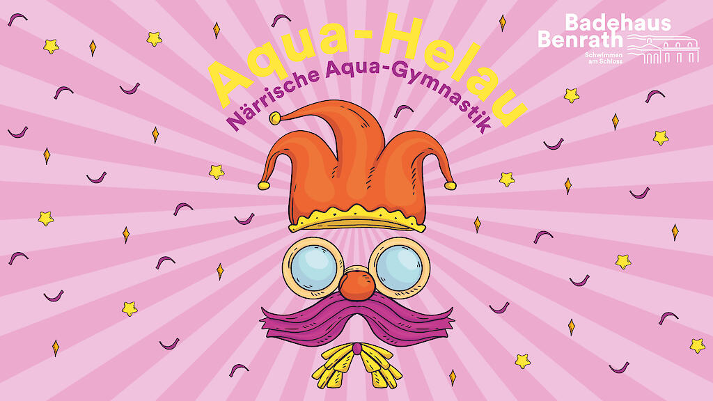 Veranstaltungsgrafik "Aqua-Helau" im Badehaus Benrath