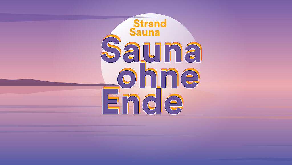 Veranstaltungsgrafik "Sauna ohne Ende" in der Strand-Sauna