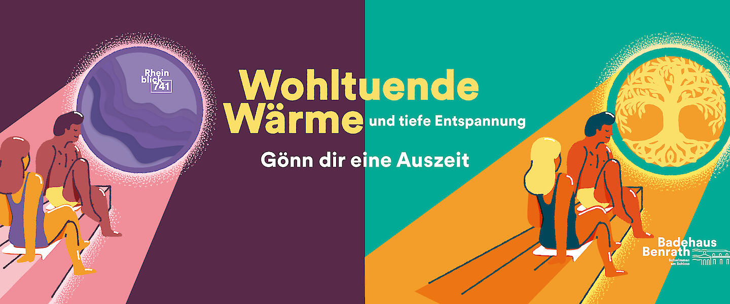Grafik zu den neuen Infrarotkabinen im Rheinblick 741 und Badehaus Benrath