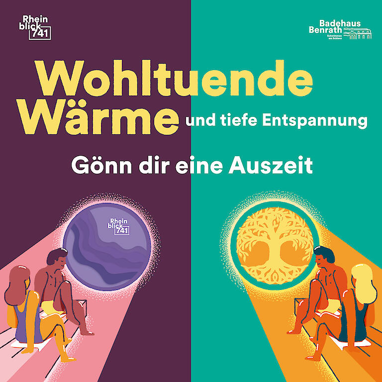 Grafik zu den neuen Infrarotkabinen im Rheinblick 741 und Badehaus Benrath