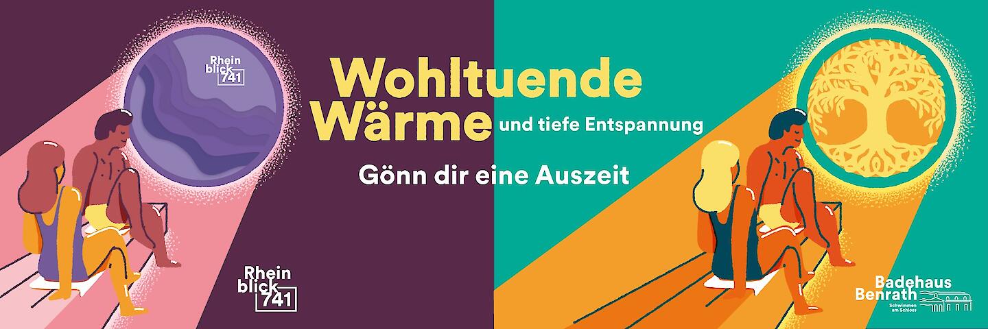 Grafik zu den neuen Infrarotkabinen im Rheinblick 741 und Badehaus Benrath