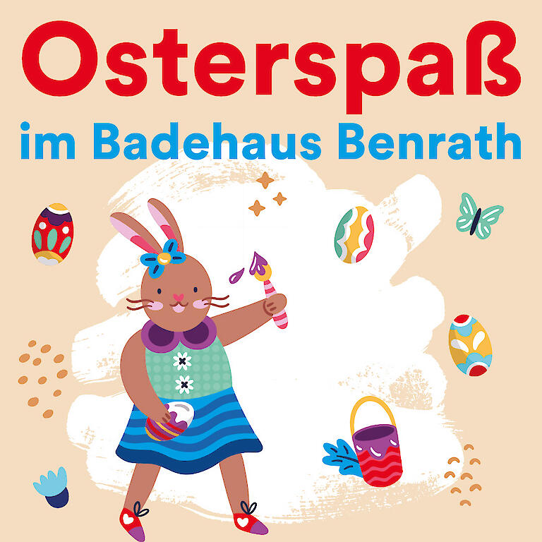 Veranstaltungsgrafik zur Veranstaltung "Osterspaß" im Badehaus Benrath