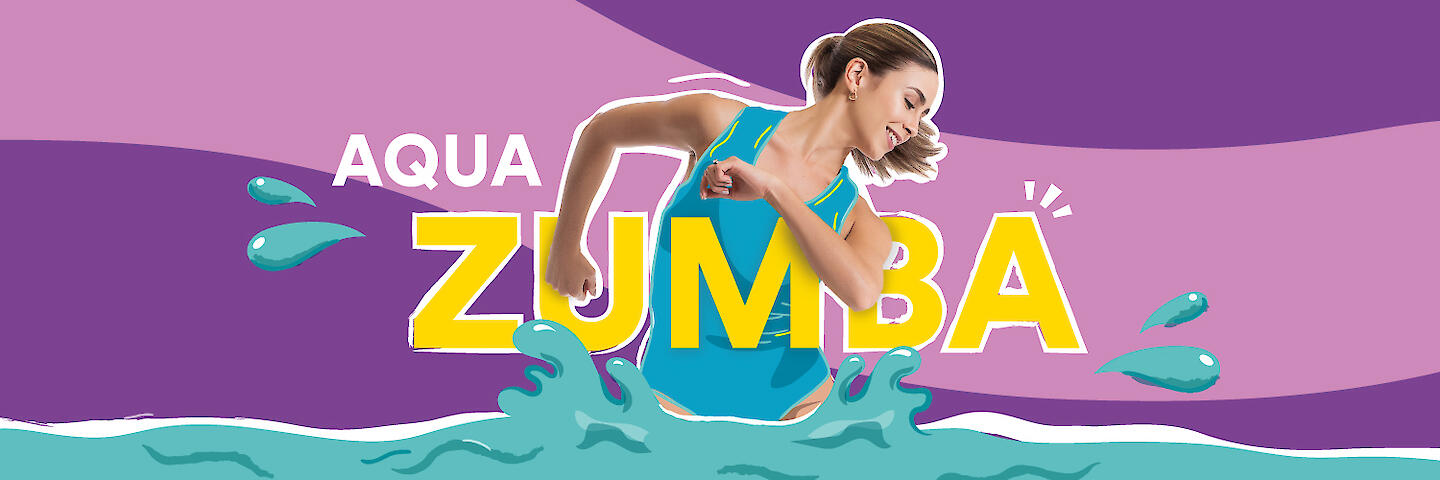 Frau macht Sport im Wasser - Ankündigung zum Aqua Zuma Event im Rheinblick 741.