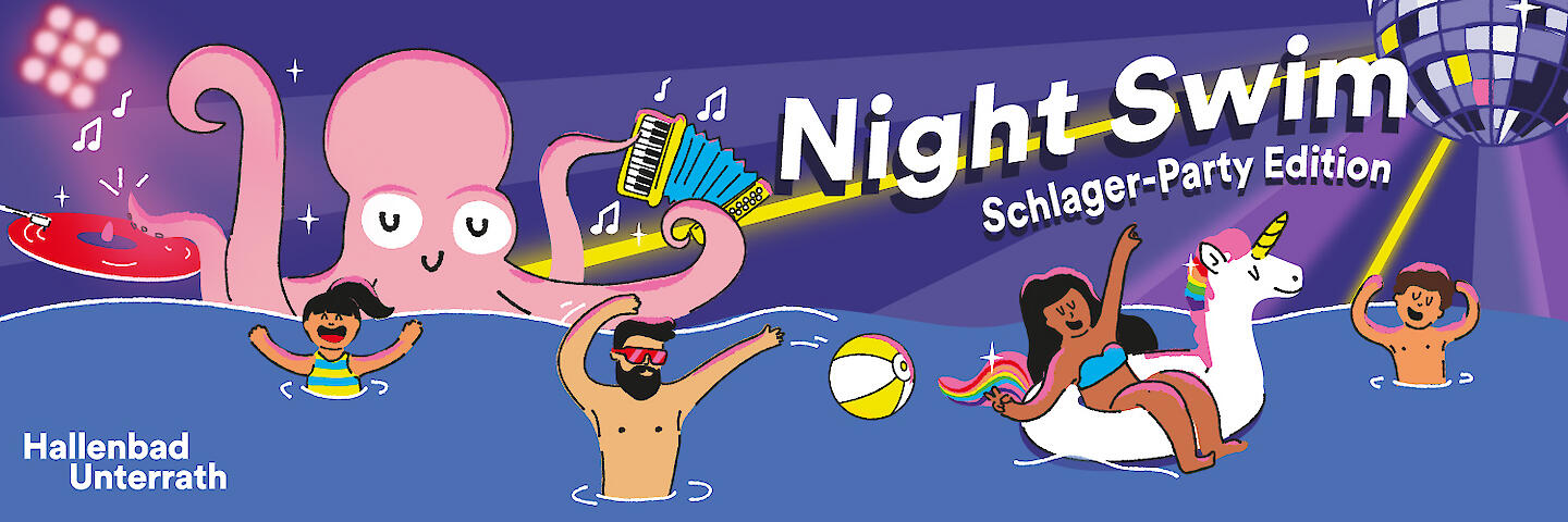Veranstaltungsgrafik "Night Swim Unterrath - Schlager-Party"